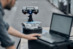 The image shows the mobile 3D scanner ATOS Q
