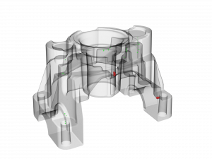 CT scan of an aluminum bridge